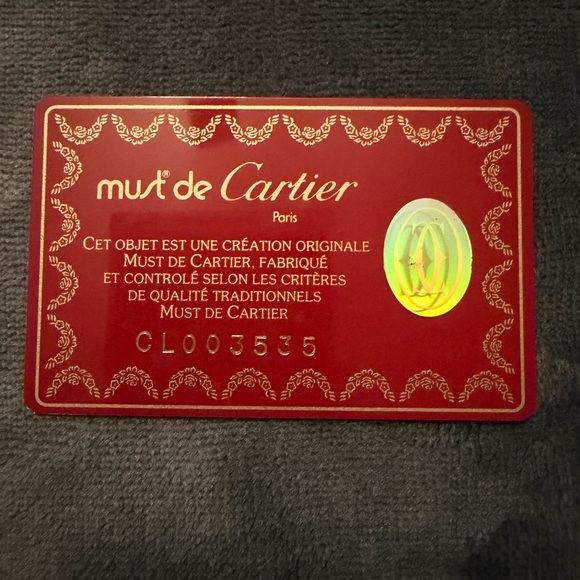 Authentic Cartier Vintage Bordeaux Leather Shoulder Bag - Picture 9 of 10